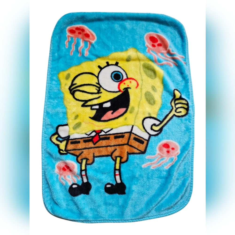 Vintage spongebob squarepants small blanket throw excellent pre-owned condition